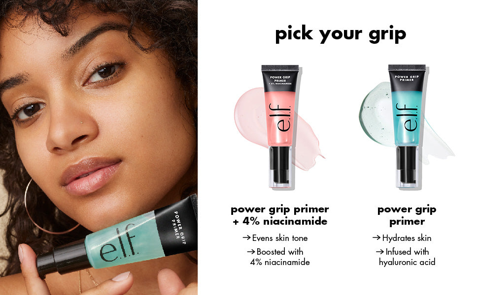 e.l.f. Power Grip Primer, Gel-Based & Hydrating Face Primer For Smoothing Skin & Gripping Makeup, Moisturizes & Primes, 0.811 Fl Oz (24 ml.)