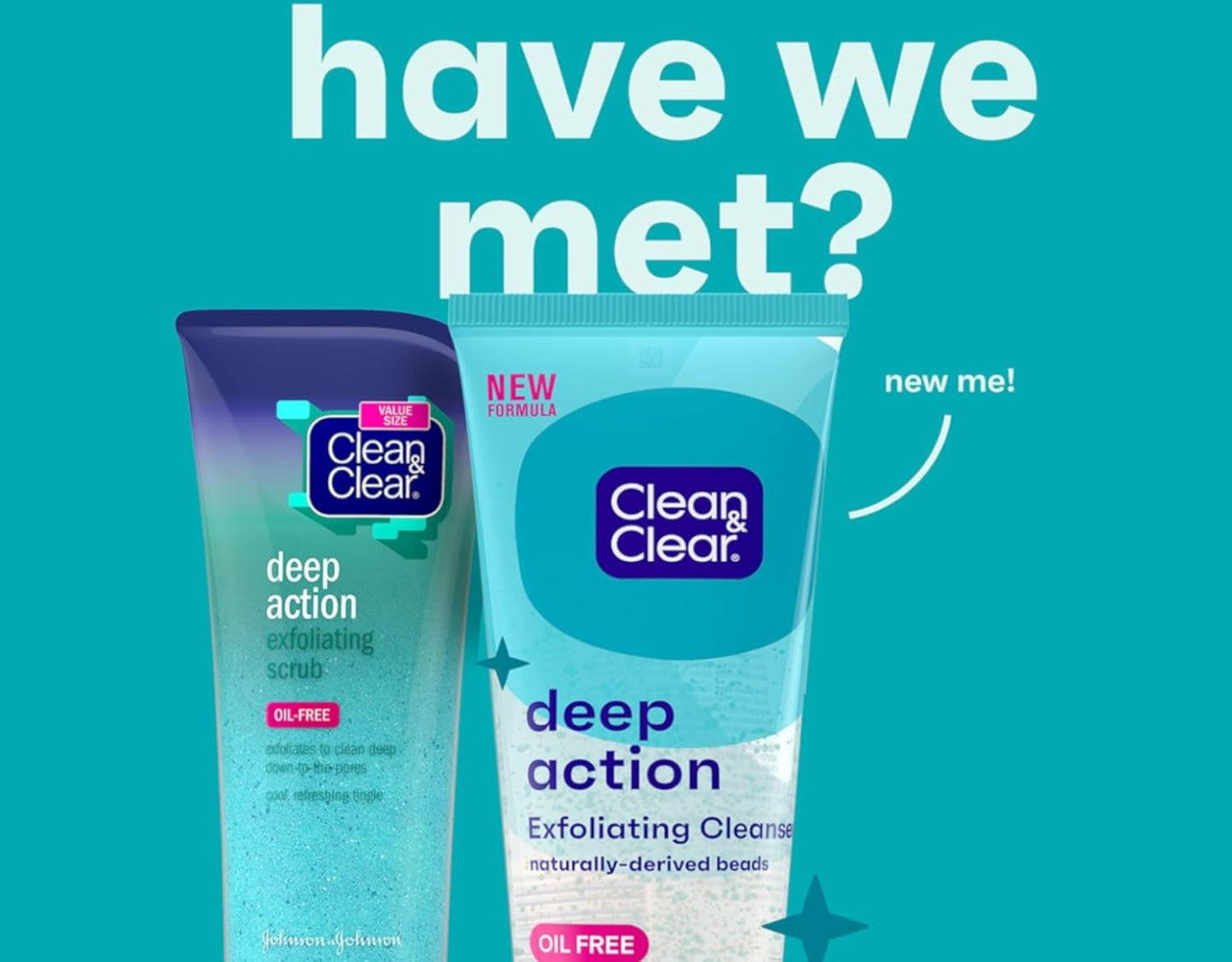 Clean & Clear Deep Action Exfoliating Cleanser with Pro-Vitamin B5, Gentle Exfoliating Daily Face Scrub Cleans Deep Down to the Pore for Soft, Smooth, Hydrated Skin, Oil Free Face Wash, 7 FL OZ