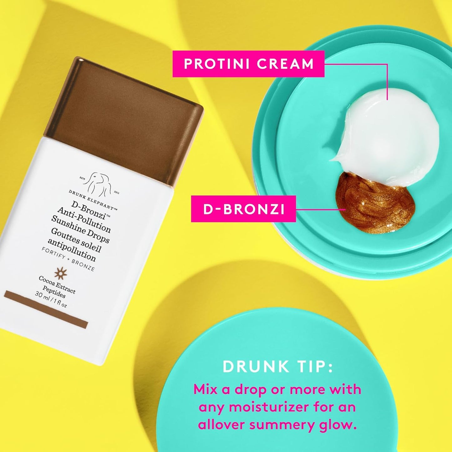 D-Bronzi Anti Pollution Sunshine Drops by Drunk Elephant for Women - 1 oz Drops