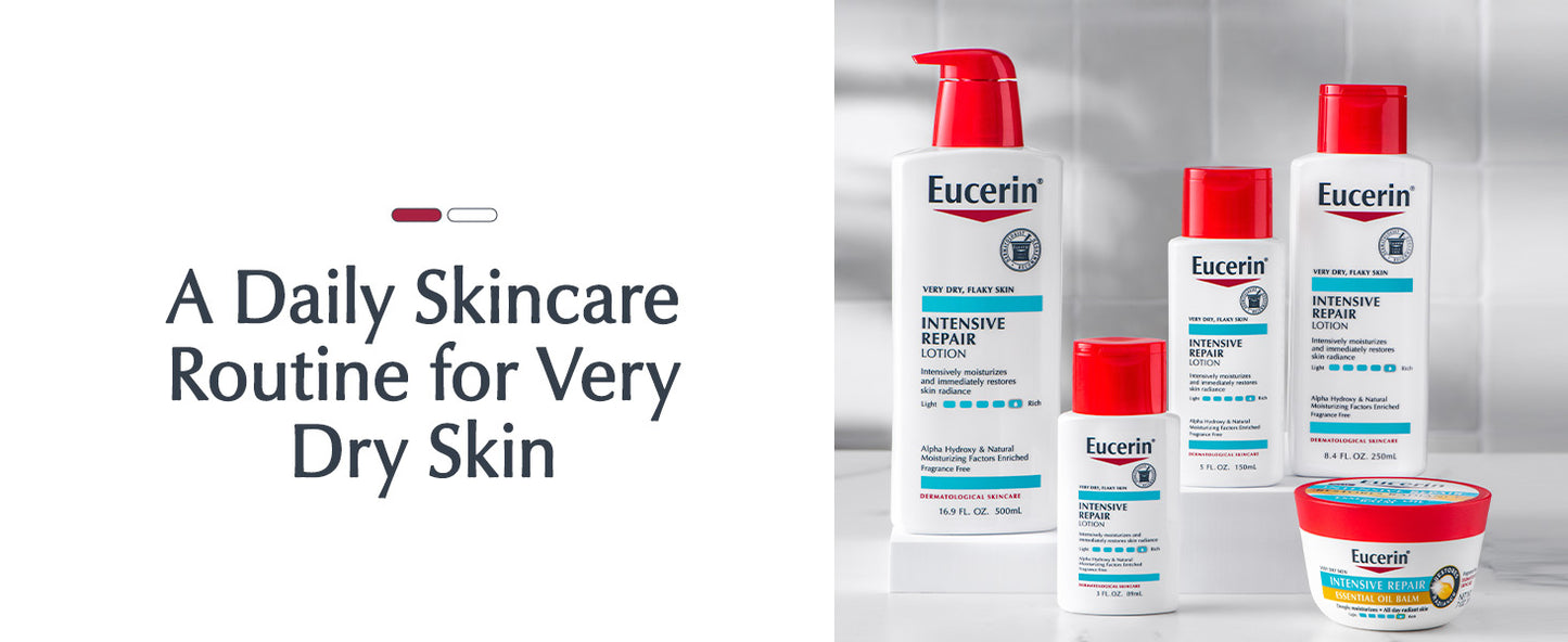 Eucerin Intensive Repair Body Lotion for Very Dry, Flaky Skin, Fragrance Free Body Moisturizer with Alpha Hydroxy, 16.9 Fl Oz Bottle