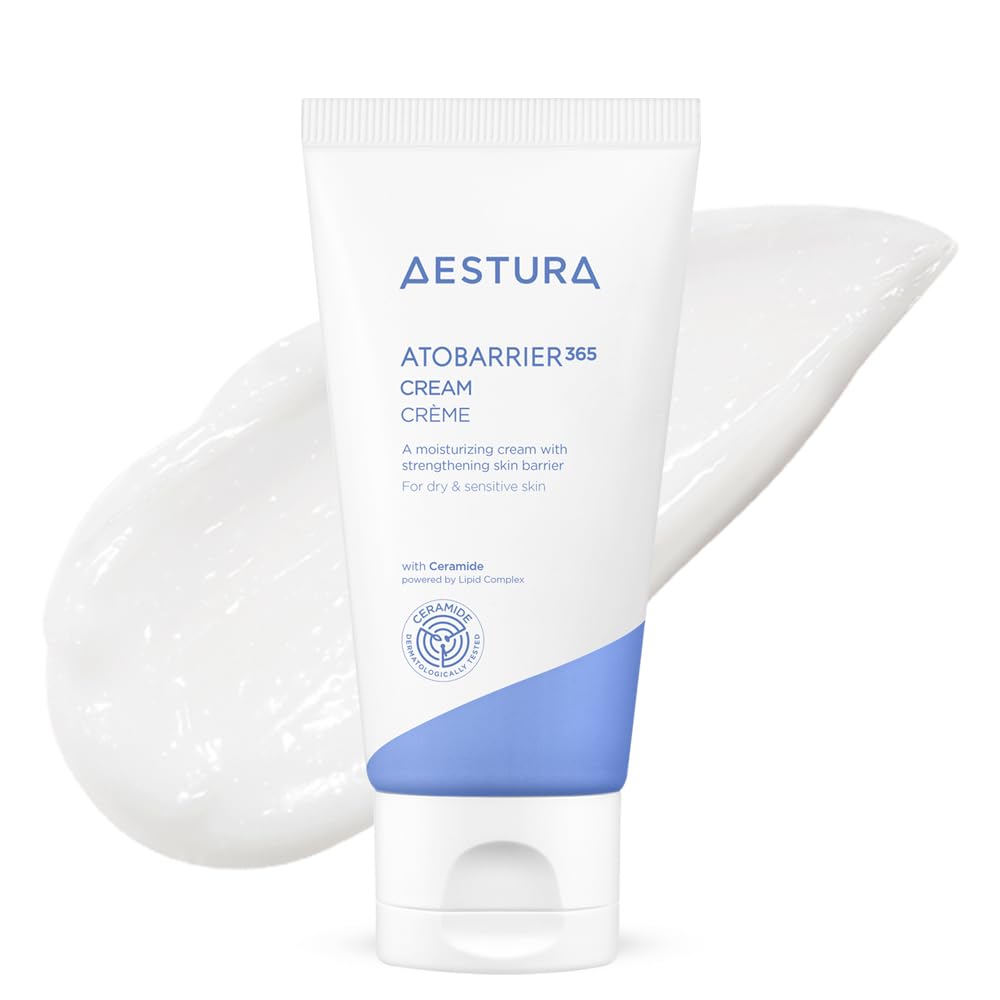 AESTURA ATOBARRIER365 Cream with Ceramide, Korean Moisturizer for Barrier Repair | 120-hour Lasting Hydration, Capsuled Ceramides for Dry & Sensitive Skin, Non-comedogenic tested, 2.70 fl.oz.(Renewed)