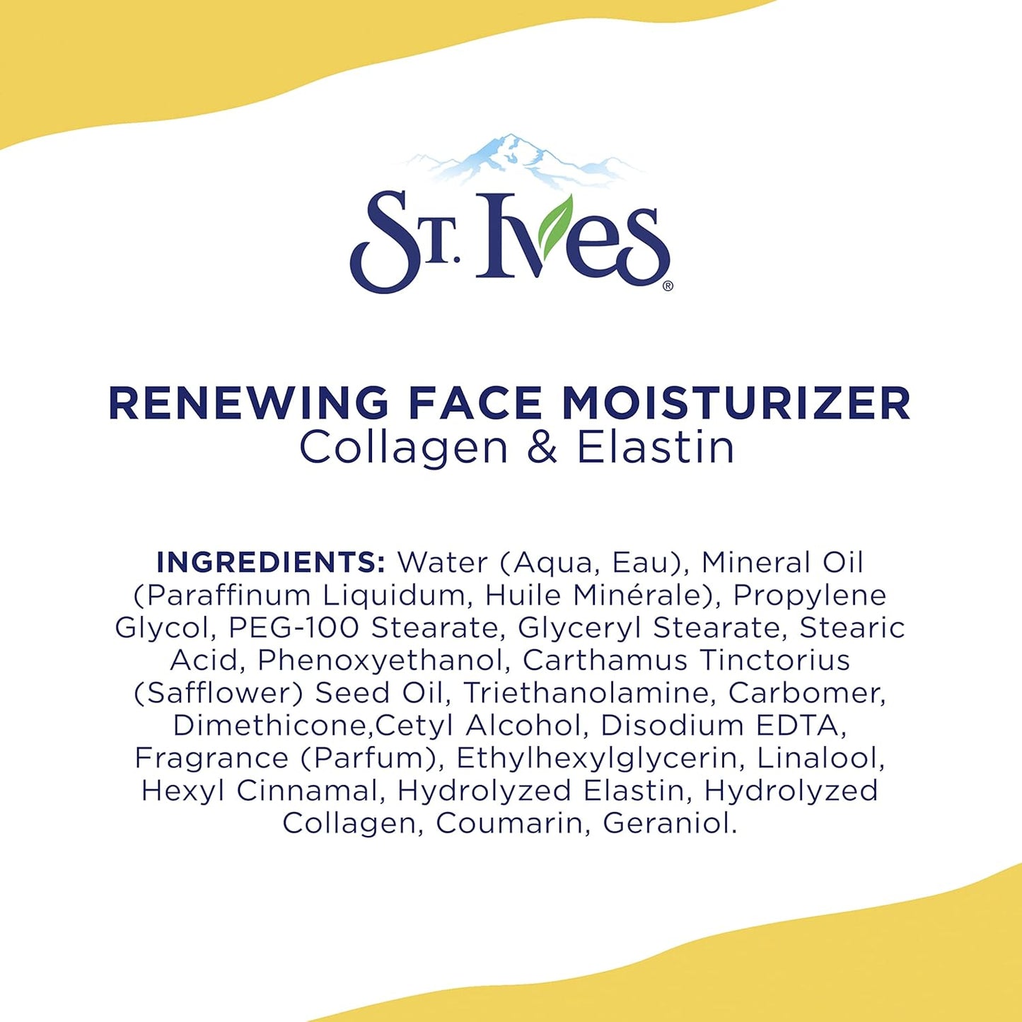 St. Ives Face Moisturizer Cream, Collagen and Elastin, Renewing Facial Moisturizer for Women, Paraben Free, Dermatologist Tested Daily Moisturizing for Dry Skin Cruelty Free, 10 oz