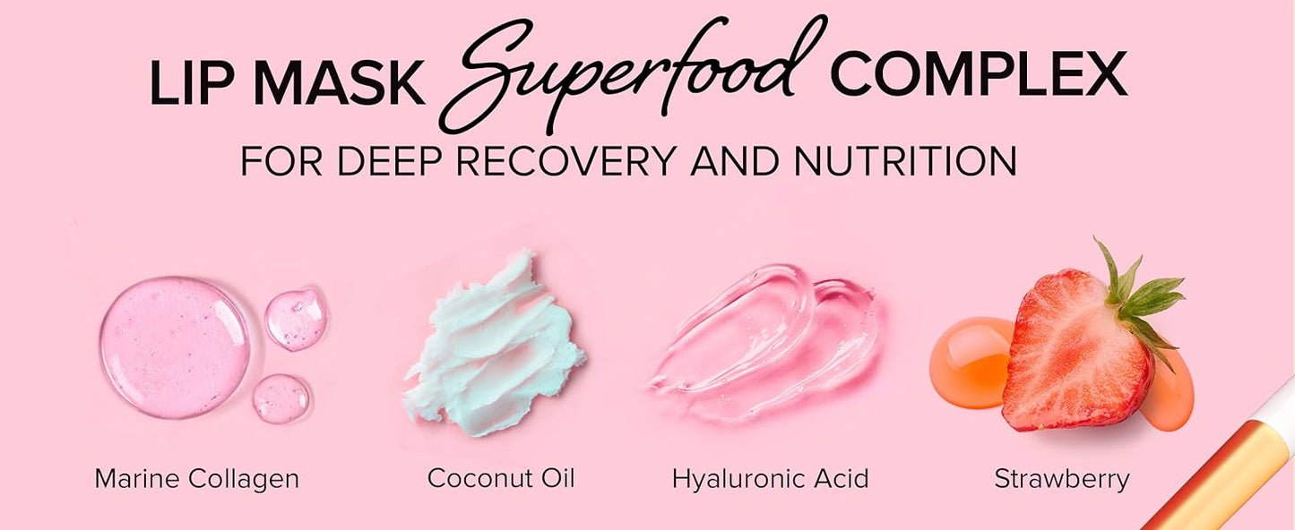 MAREE Lip Mask with Hyaluronic Acid - Overnight Lip Treatment - Lip Moisturizer for Very Dry Lips, Lip Sleeping Mask Butter Balm, Lip Care Hydration, Repair for Dry Cracked Lips - Hidratante de Labios