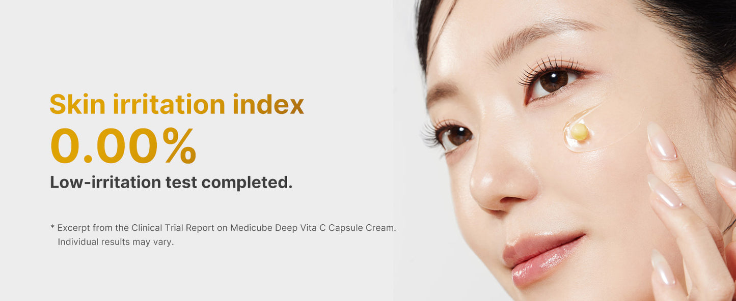 Medicube Deep Vitamin C Golden Capsule Face Moisturizer - Liposome Capsules For Wrinkles, Skin Radiance - Transparent Gel for Glow Hydration - Korean Skin Care 1.94 oz