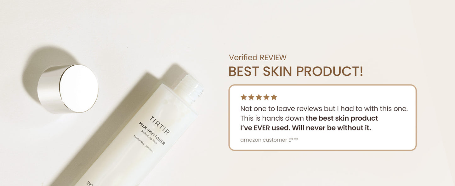 TIRTIR Milk Skin Rice Toner | Deep Moisturizing, Hydrating Toner for face, Niacinamide, Ceramide, Rice Bran Extract, Nature-Oriented Ingredients for Korean Skin Care, Vegan, 5.07 fl.oz.